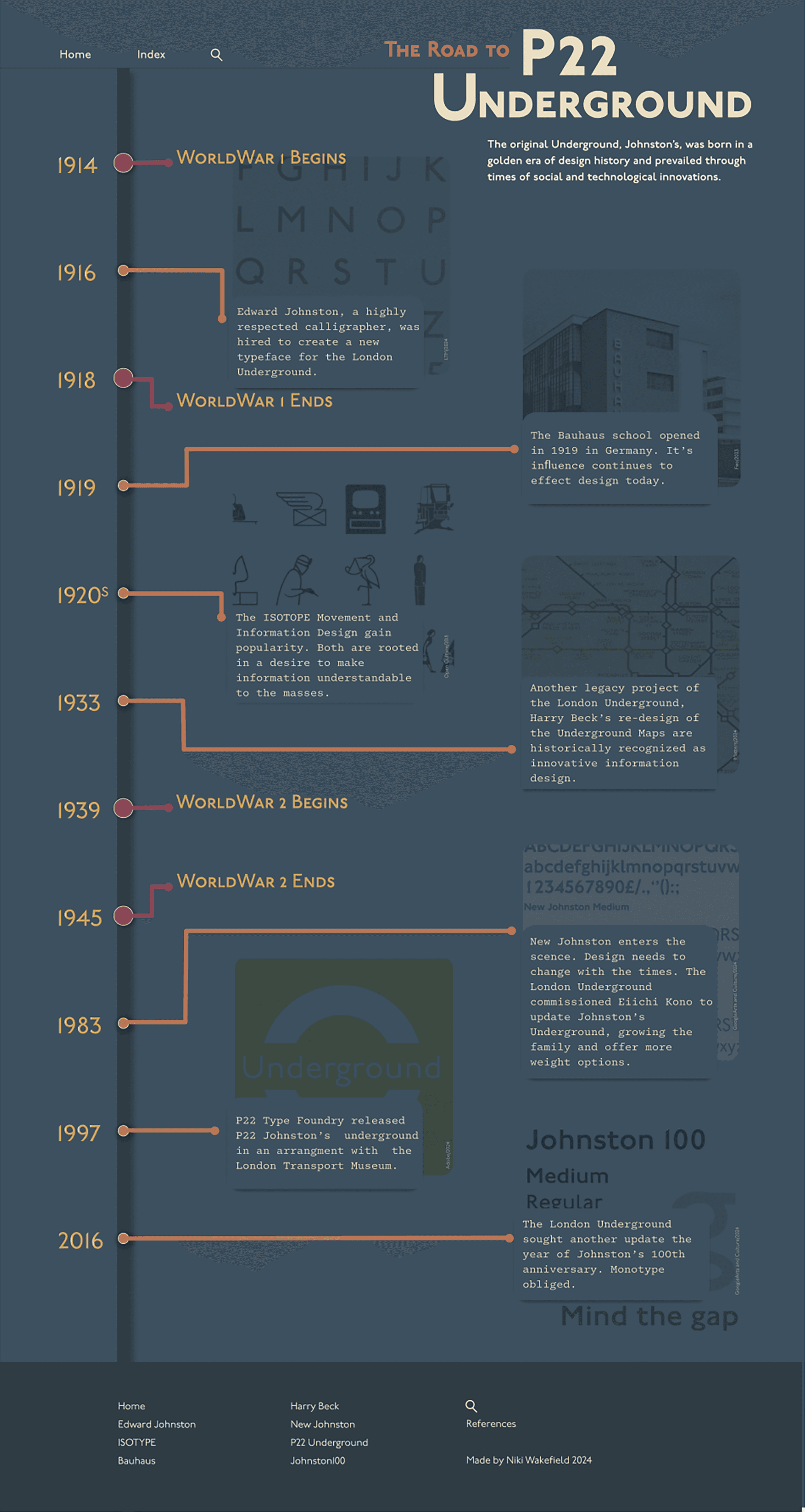 Early iteration Home page