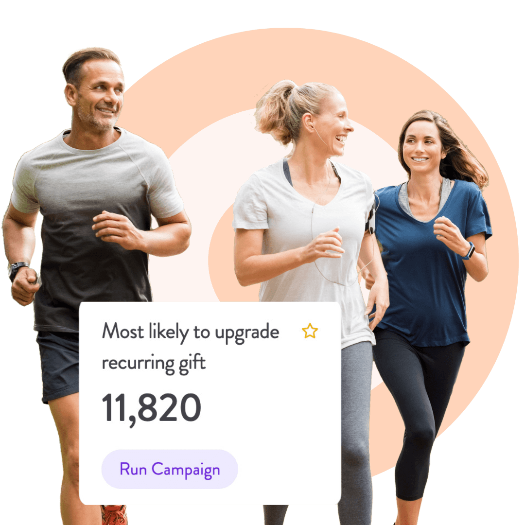 group of people, part of the "likely to upgrade a recurring gift" audience