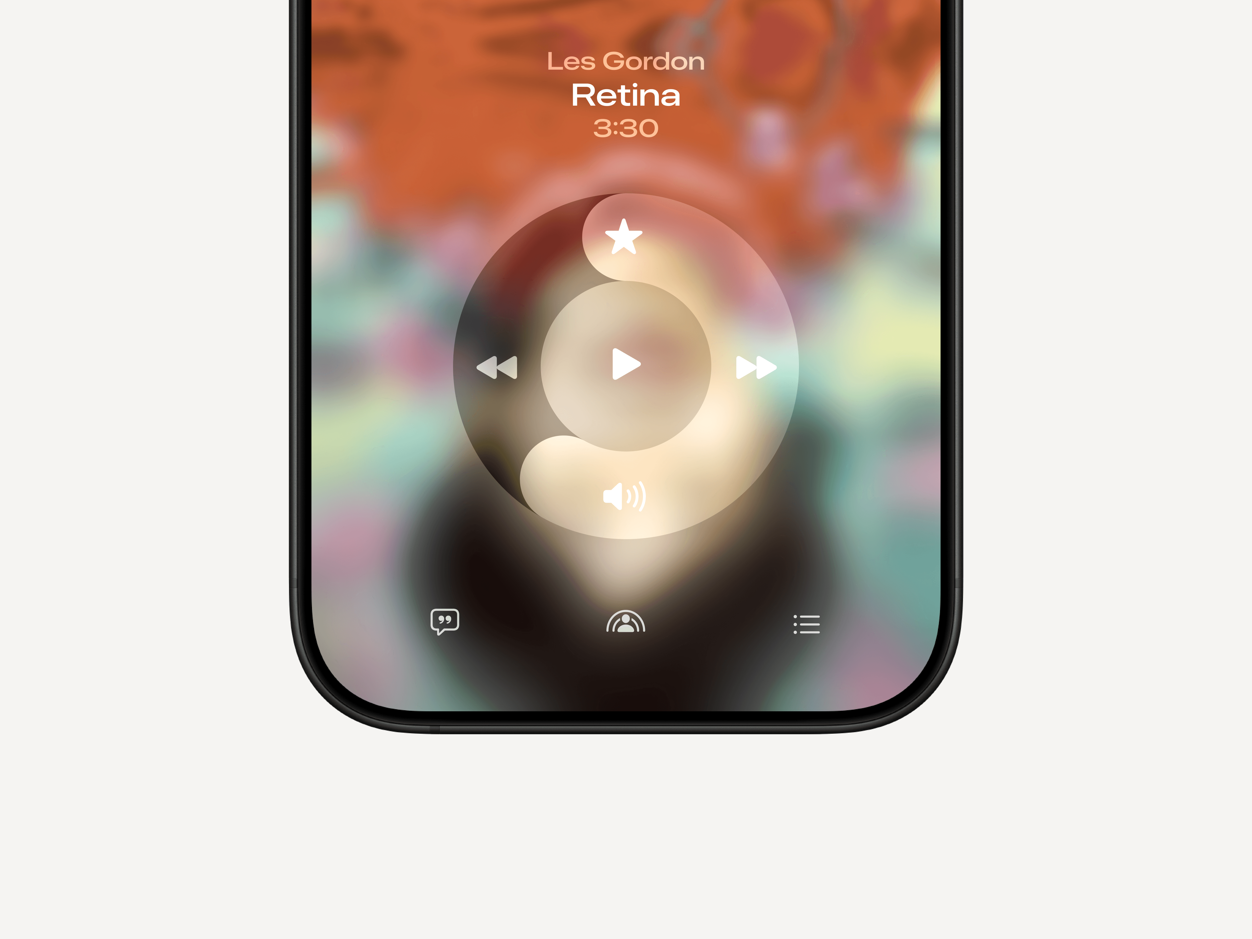 iPhone music player redesign