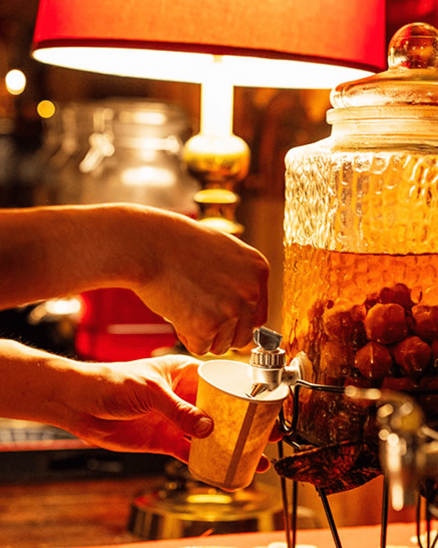 Free drinks at the lounge