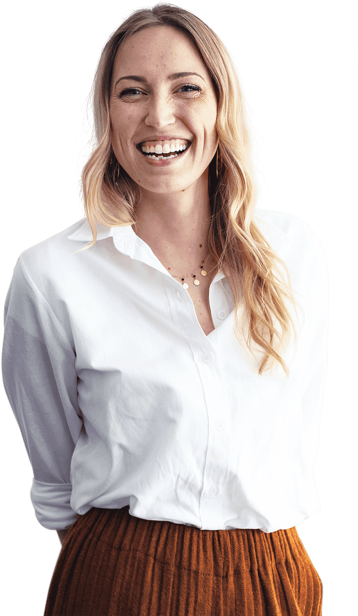 Woman smiling call center