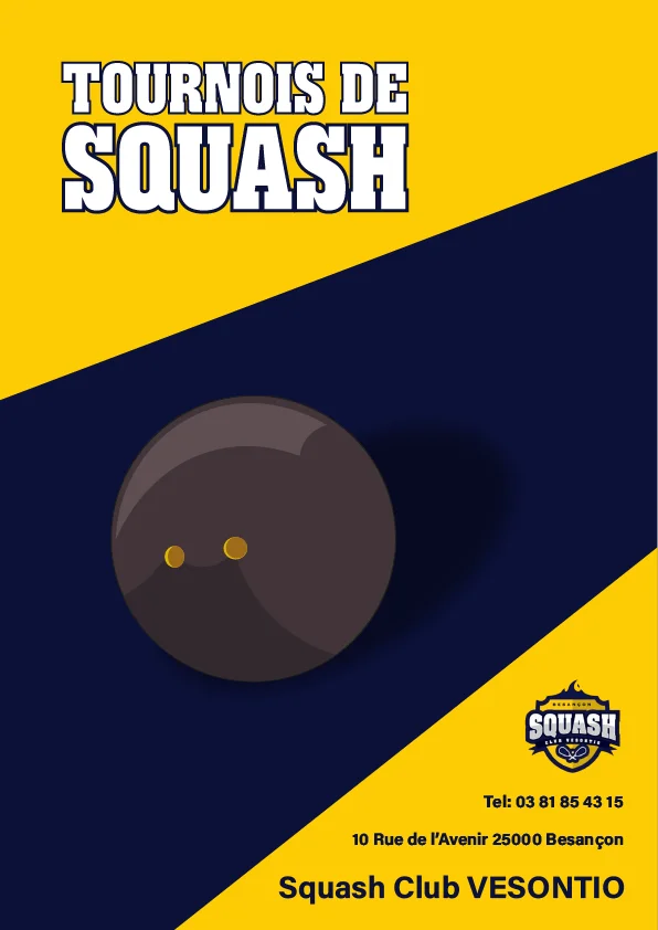 Affiche Tournois de Squash