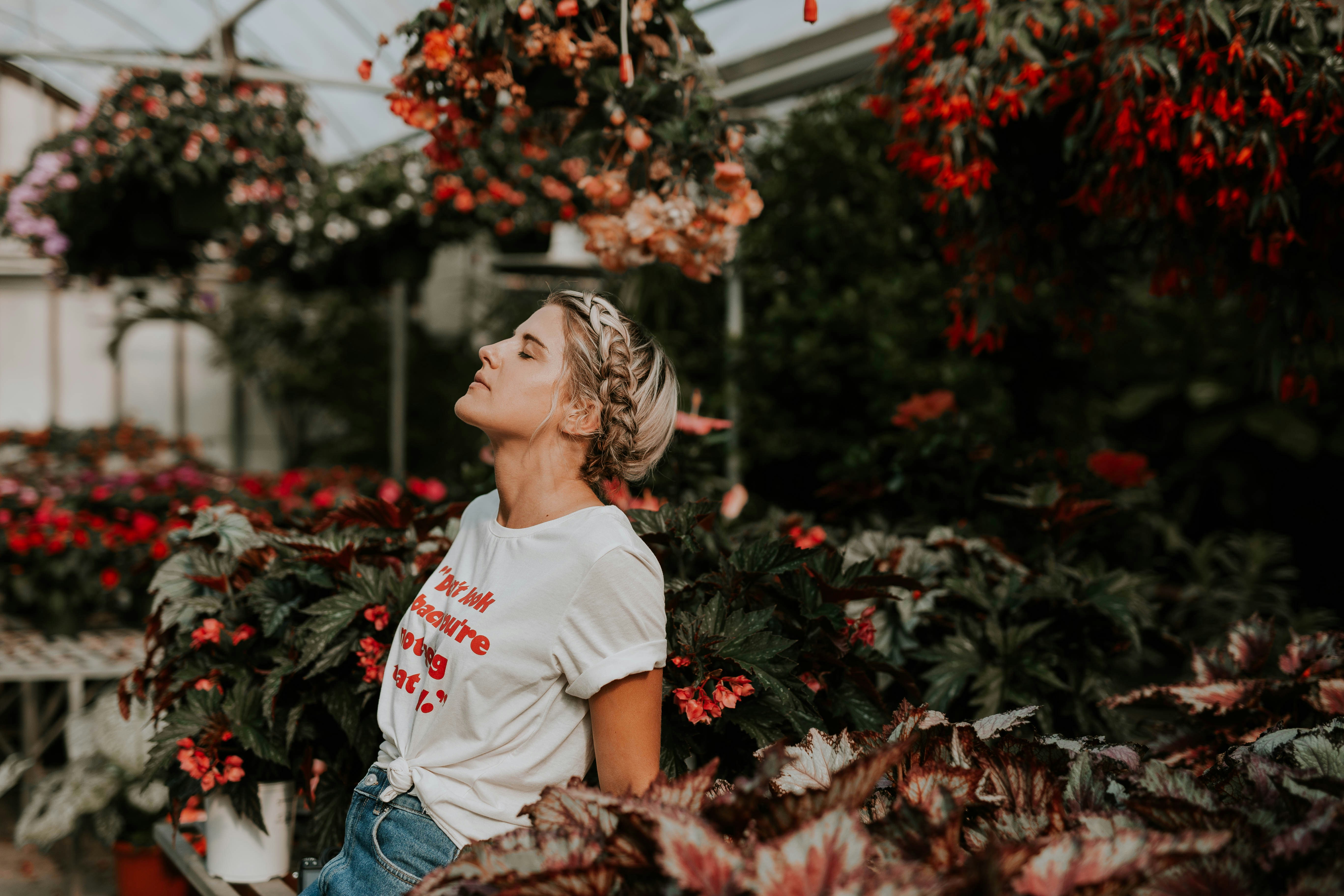 woman at a flower shop - Summer Vs Winter Color Analysis