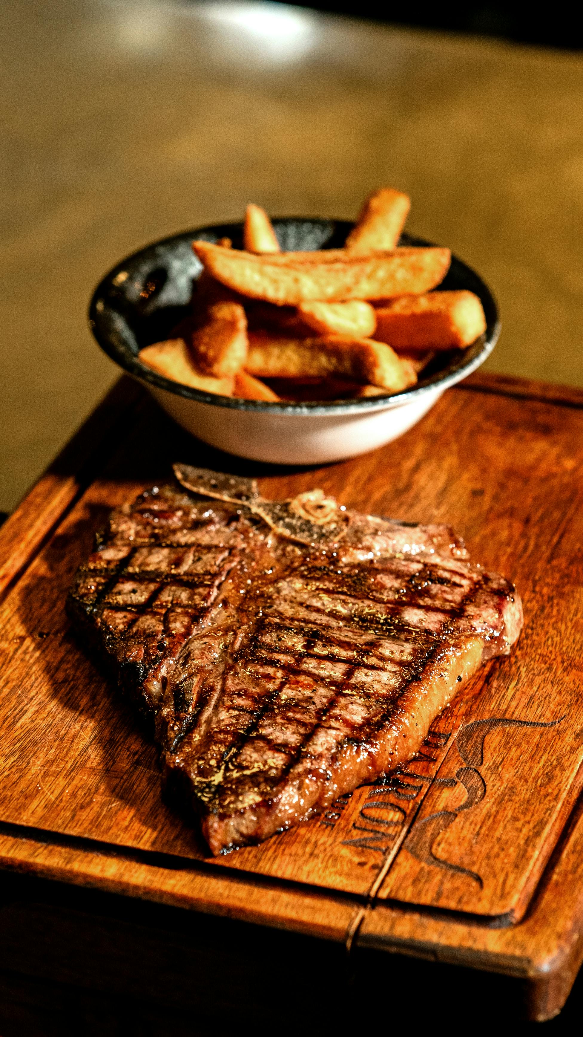 cooked meat on tray