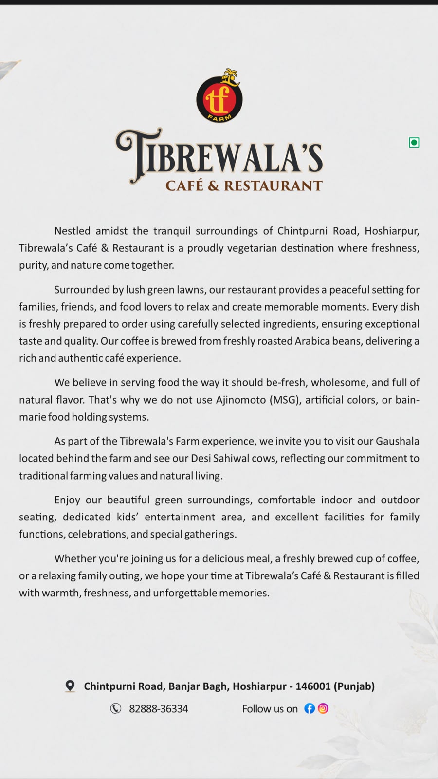 Tibrewala’s Farm introduction