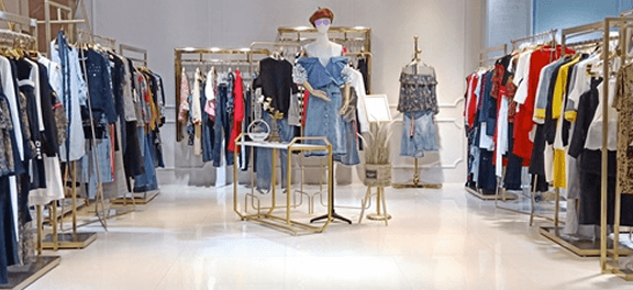 Fabric rolls in Zhongda market