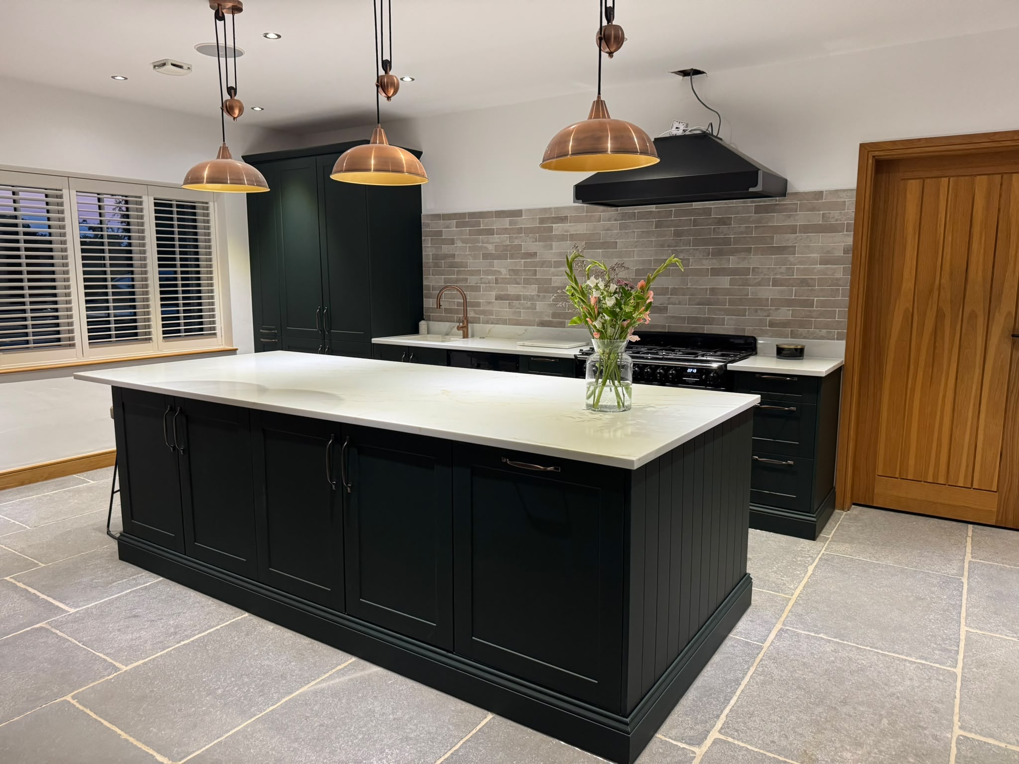 Finished bespoke kitchen installation by The North West Kitchen Fitters