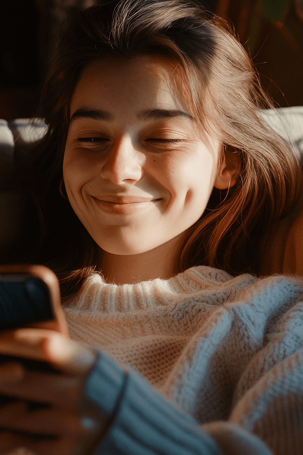 Close-up portrait of a person wearing a gray insulated hooded jacket with the hood up, showing their face framed by the hood against a light background.