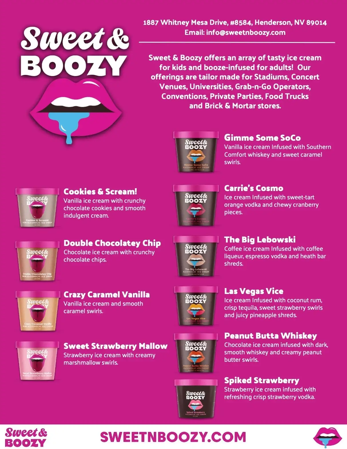 Sweet & Boozy ice cream sale sheet 8 OZ