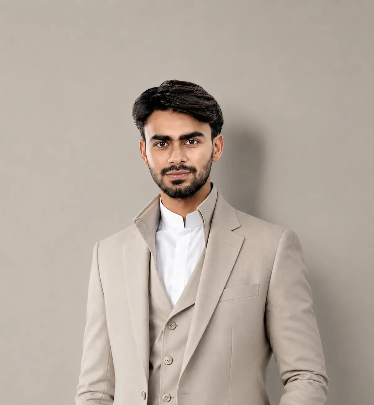 Portrait of portfolio creator – front view