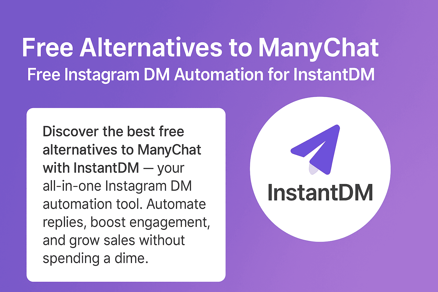 Free Alternatives to Manychat 2026 - Instagram DM Automation