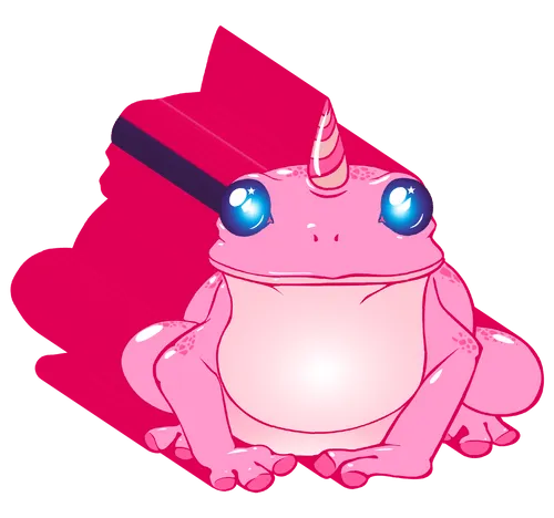 illustration pink frog