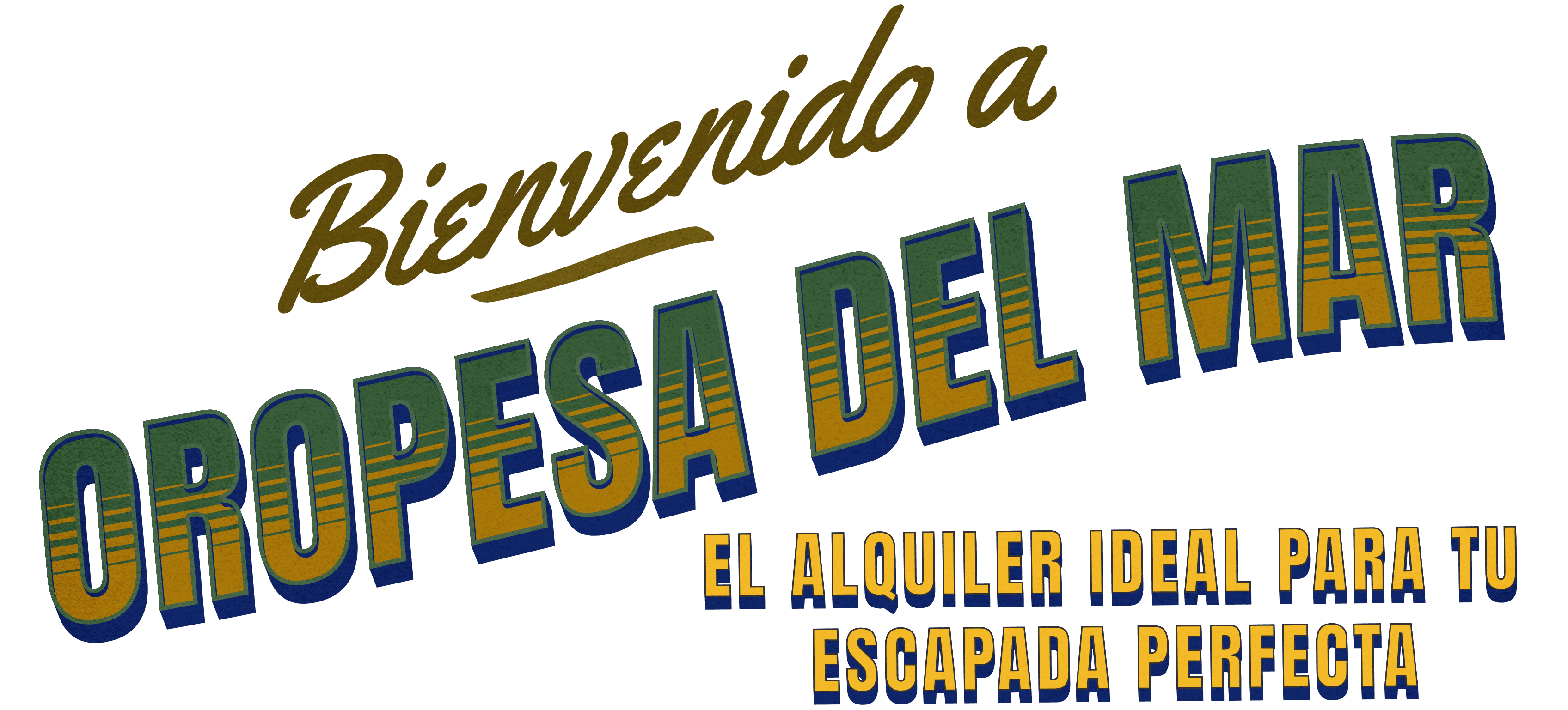 Vintage Text saying Welcome to Oropesa del Mar