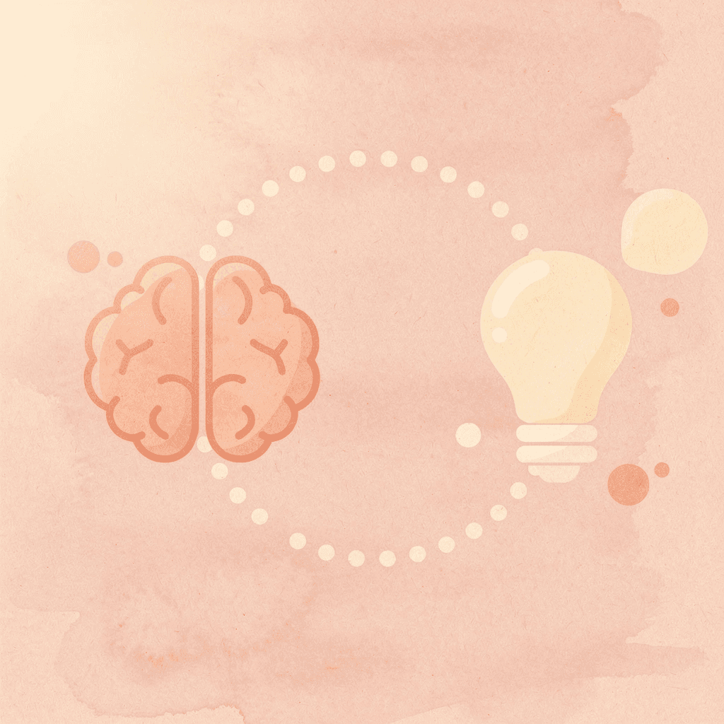 Brain connected to speech bubble representing the gap between understanding and natural usage