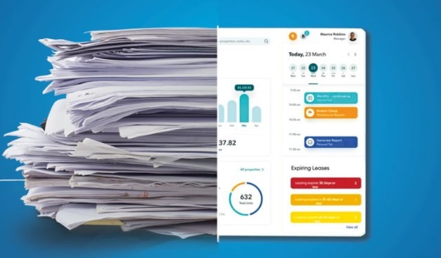 erp, paper turning into an application, app, paper stack