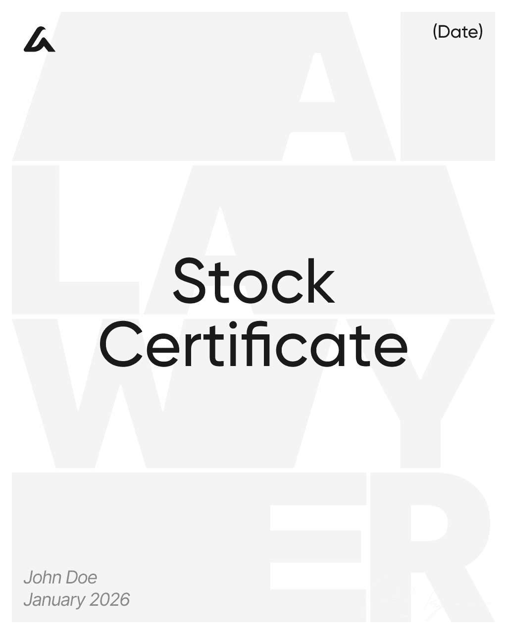 Stock Certificate