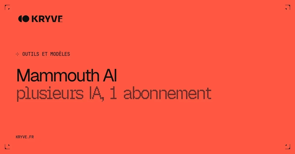Mammouth AI : couverture Kryve, catégorie Outils et modèles