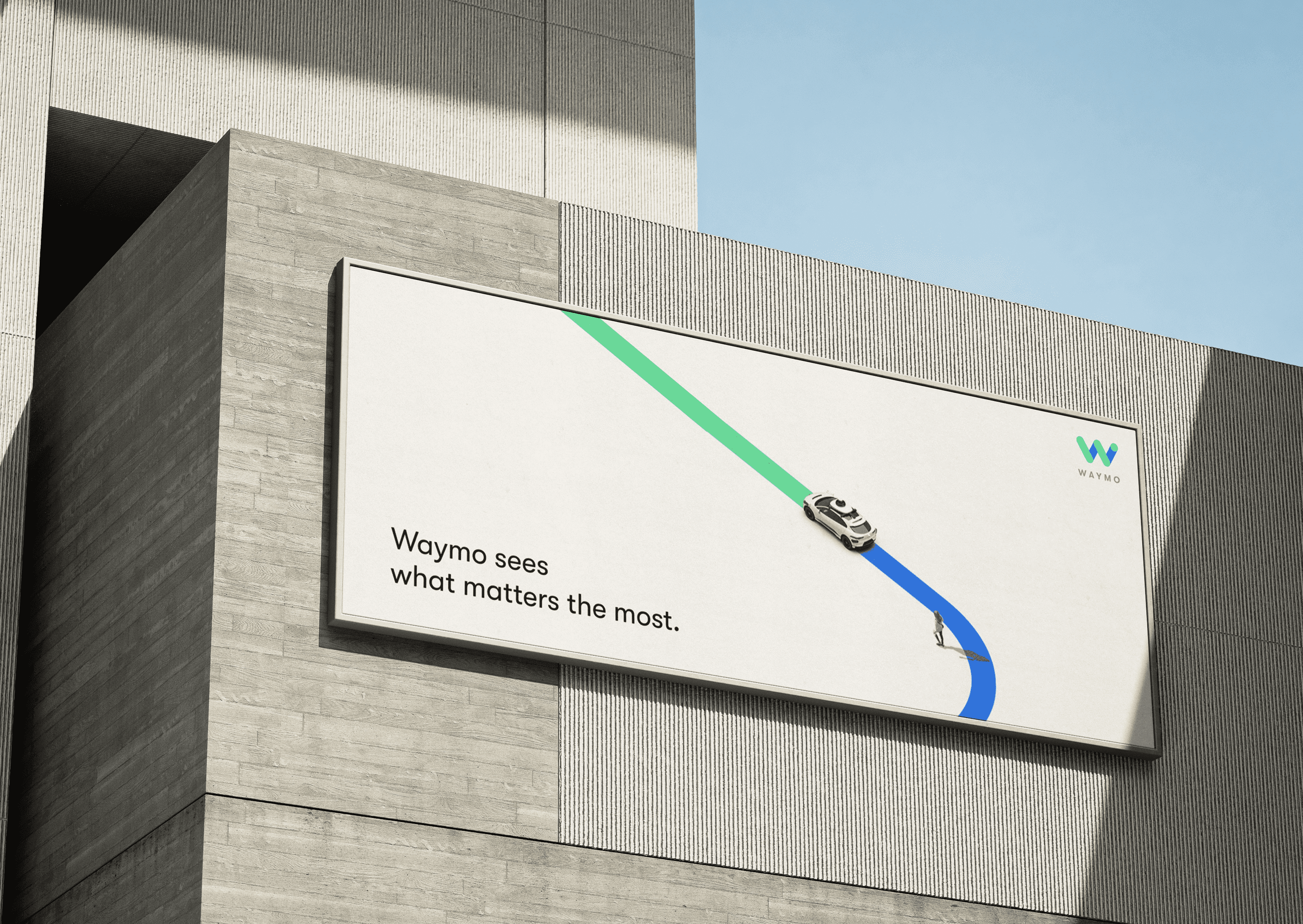 Waymo safety centric billboard 