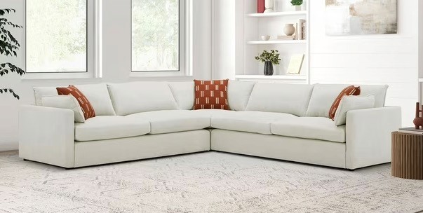 details by becki Owens Tustin sectional snow