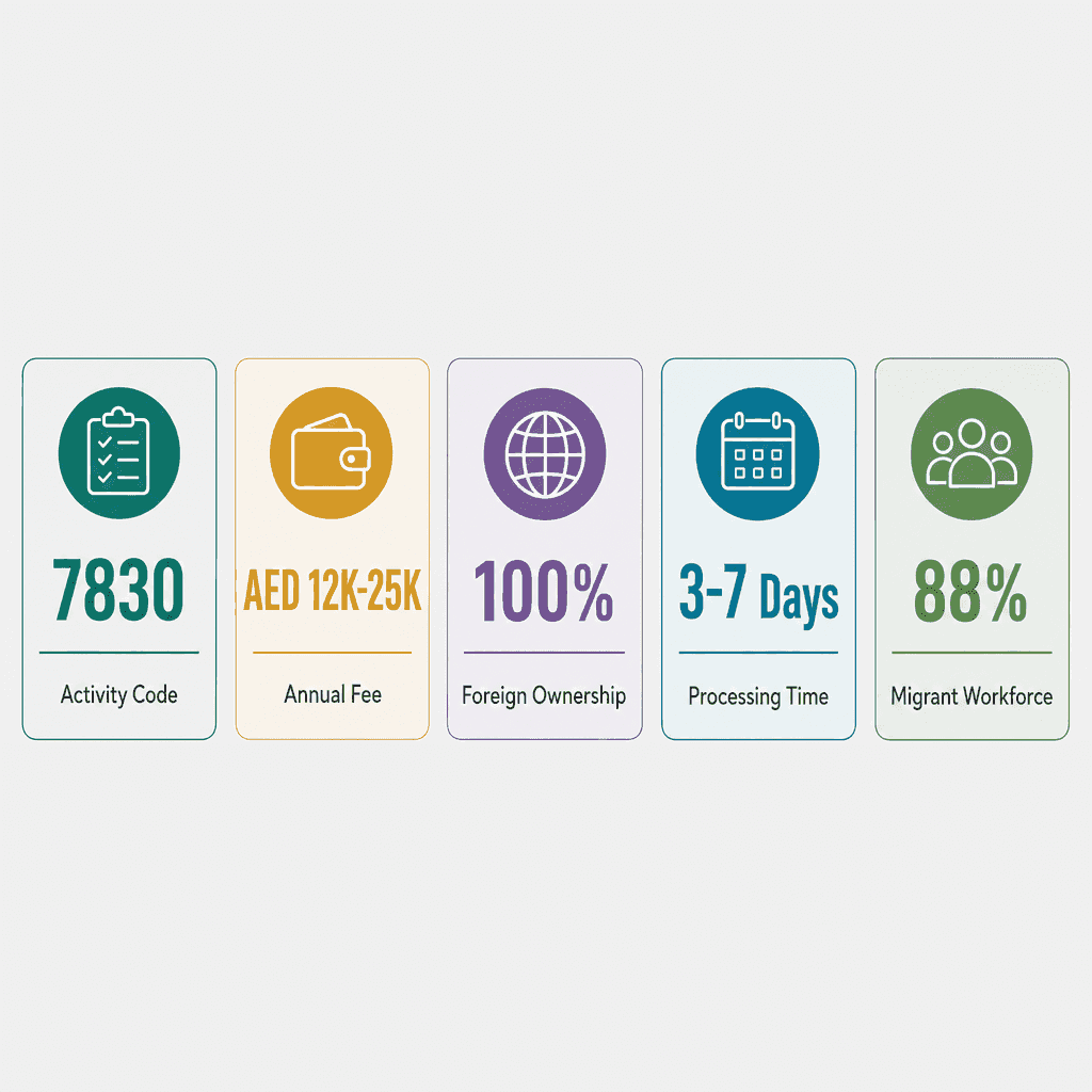 Infographic: Human Resources Provision Business License in Dubai: Cost and Requirements
