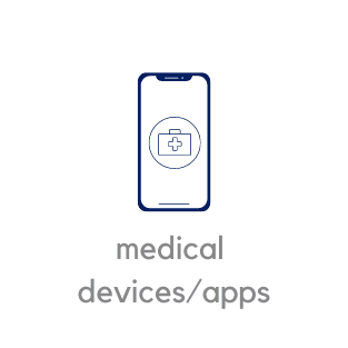 Phone with a medical app icon