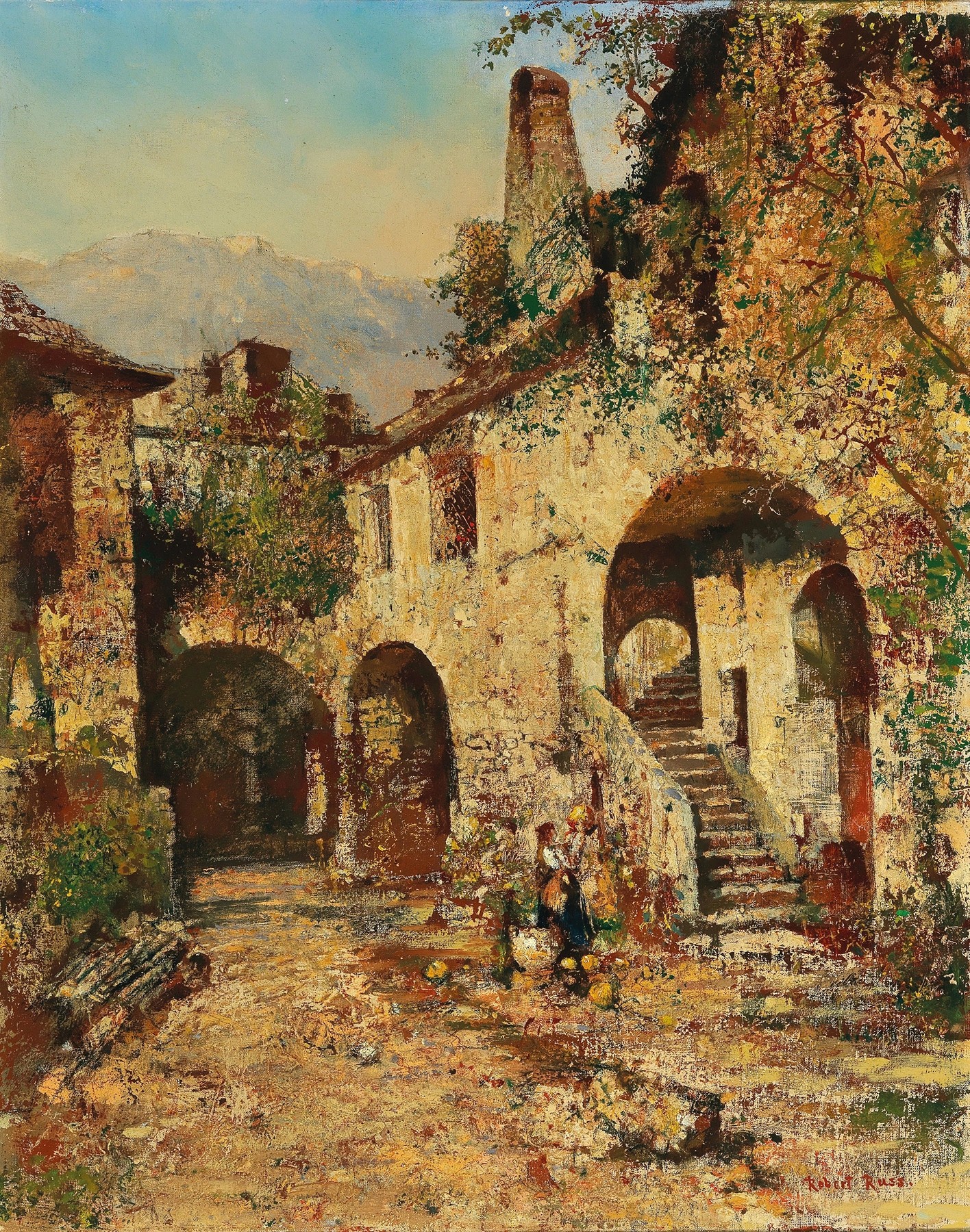 Robert Russ's artwork titled Hof in Weissenkirchen