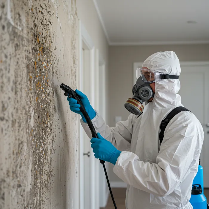 Specialist inspecting a property for mould and damp
