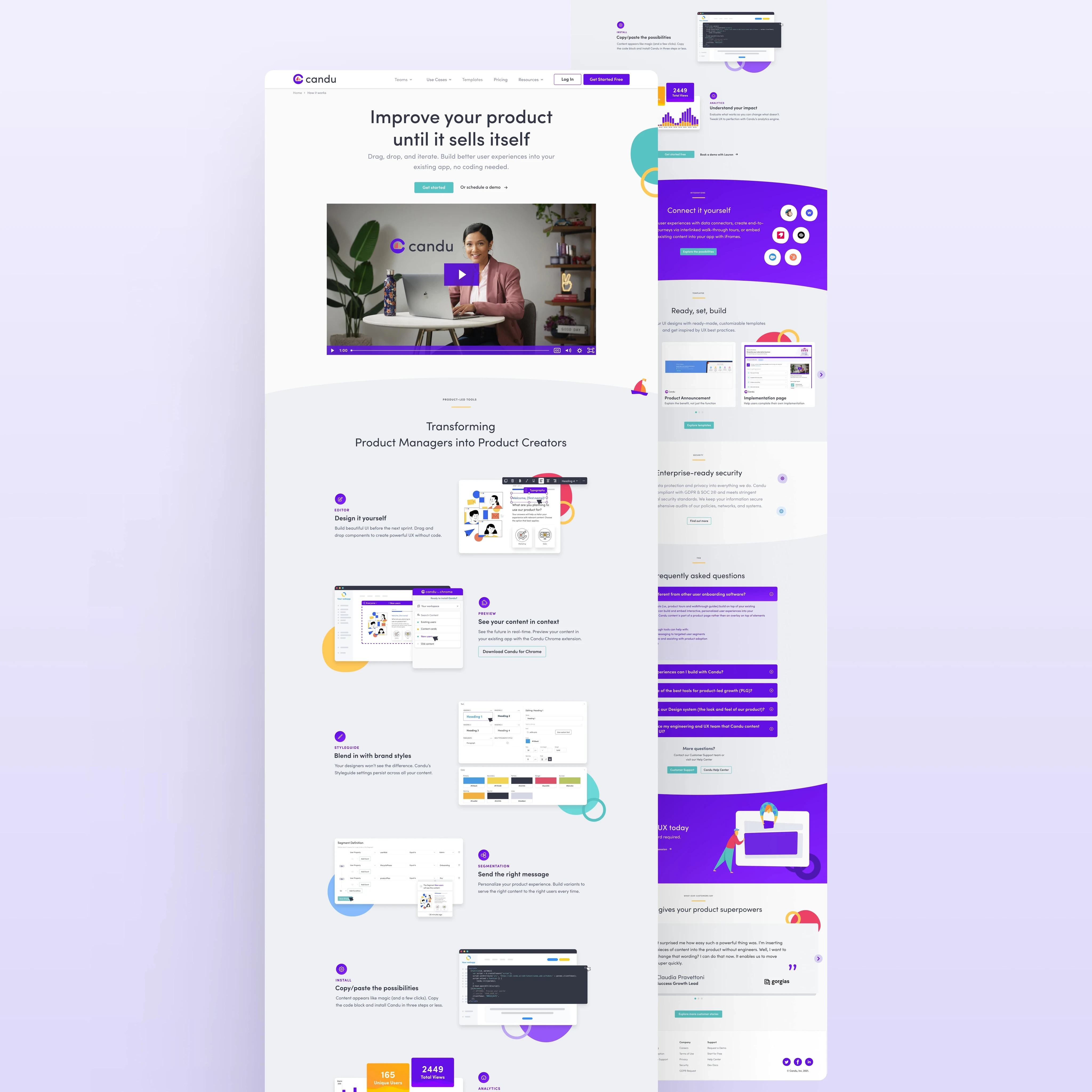No-code editor. How it works page
