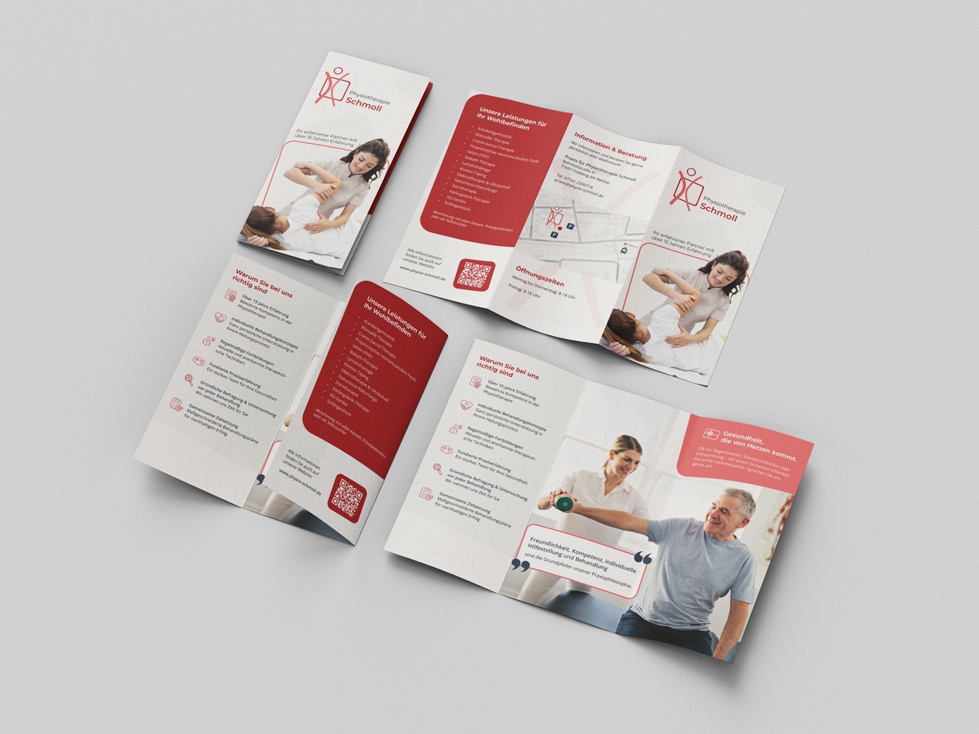 Flyer Mockup: alle Seiten