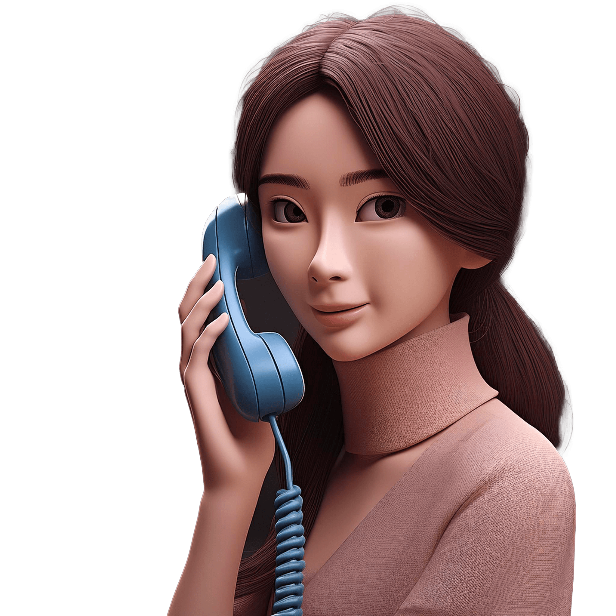 Femme au Télépone en 3D