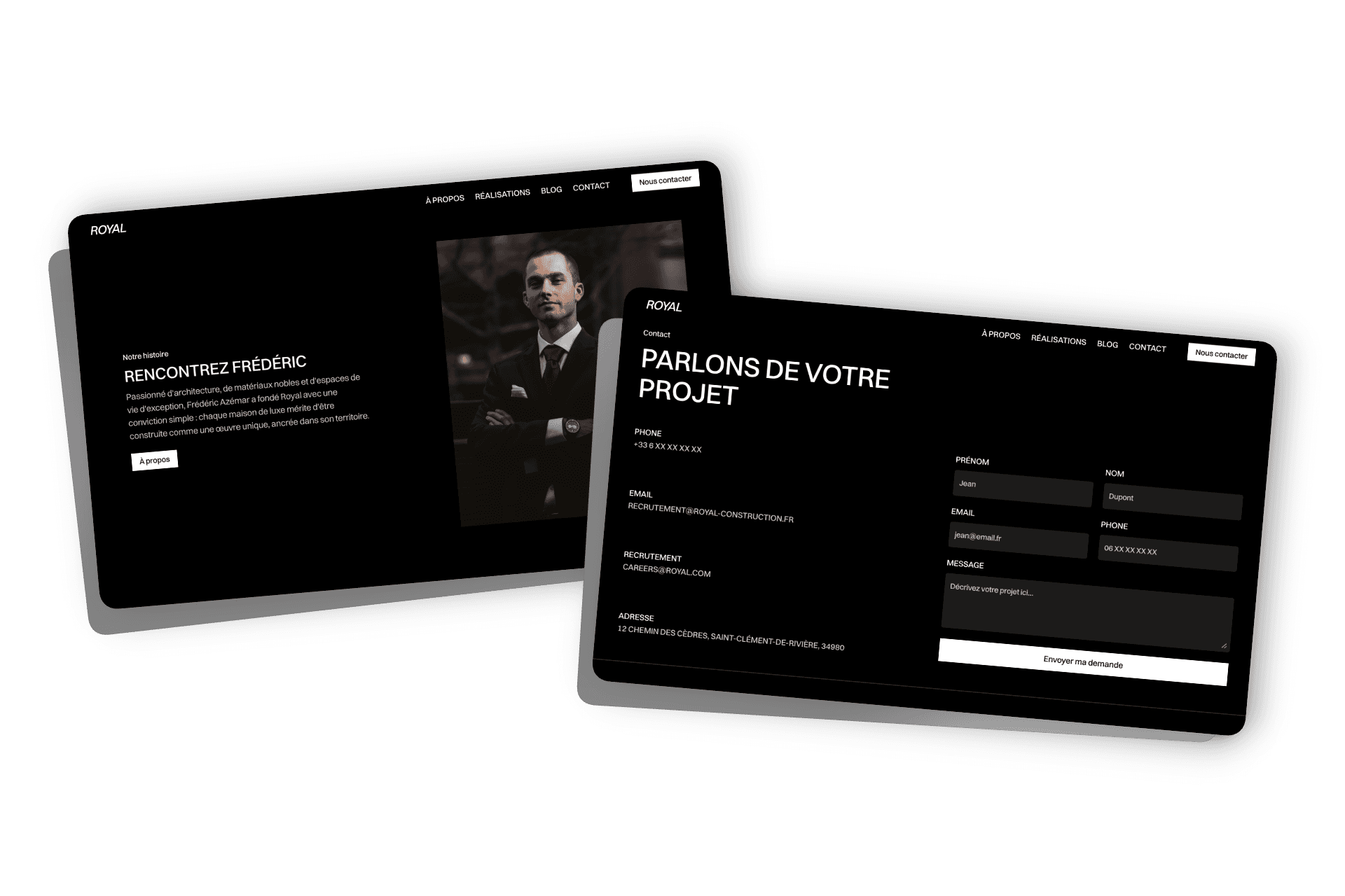 site web construction immobilier luxe Montpellier