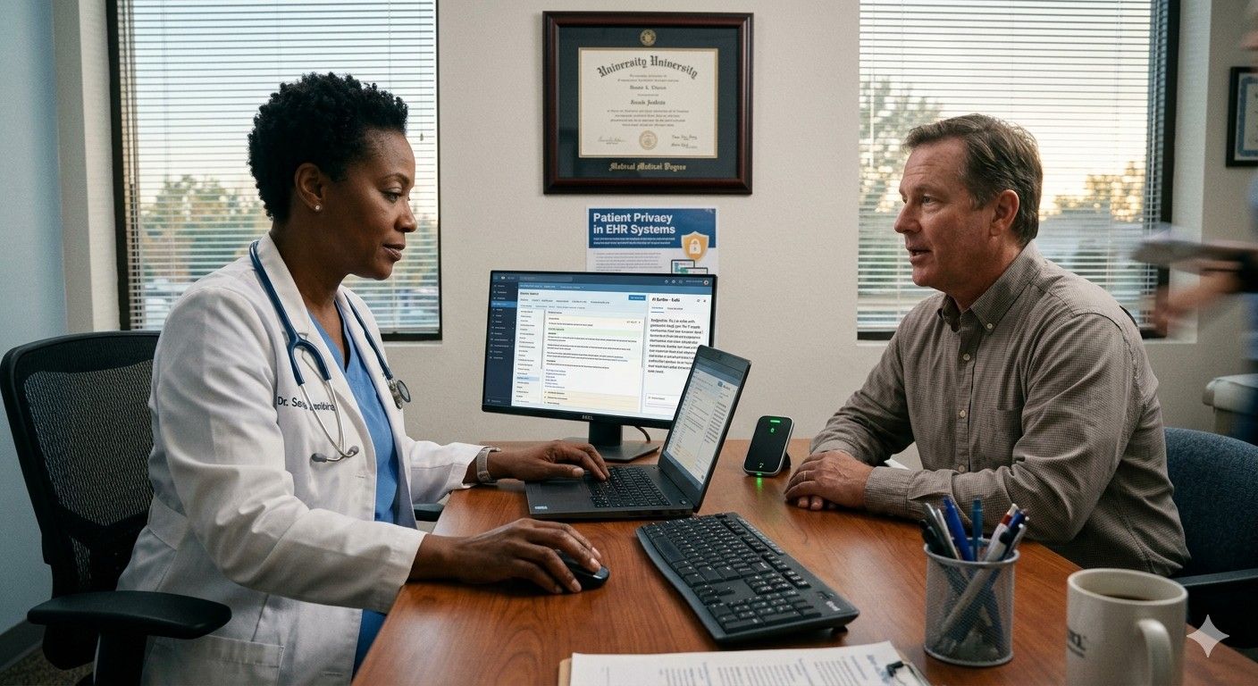 Therapist Using AI Scribe