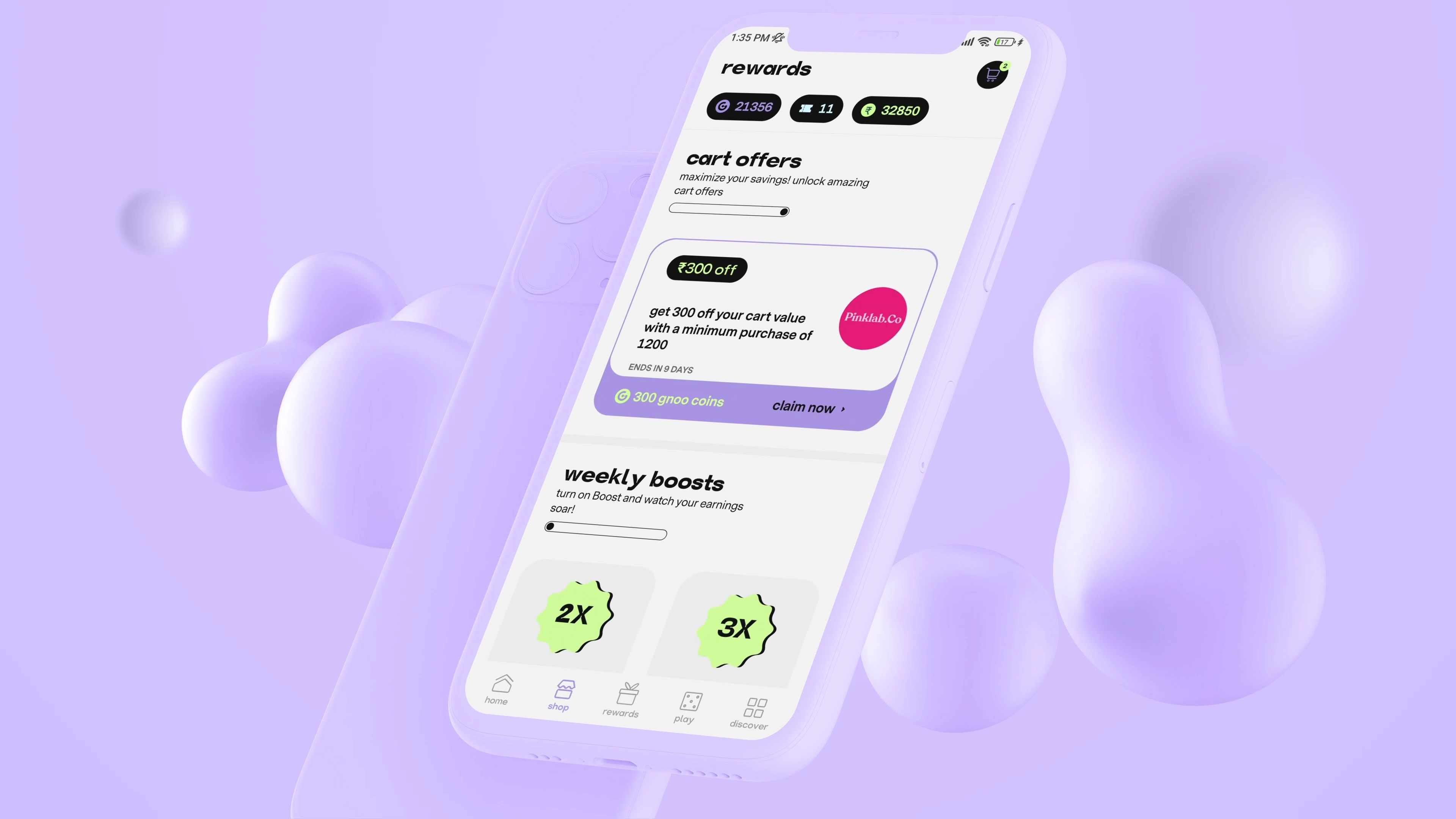 gnoo e-commerce brand identity, website, and app UI design by Creative Apes