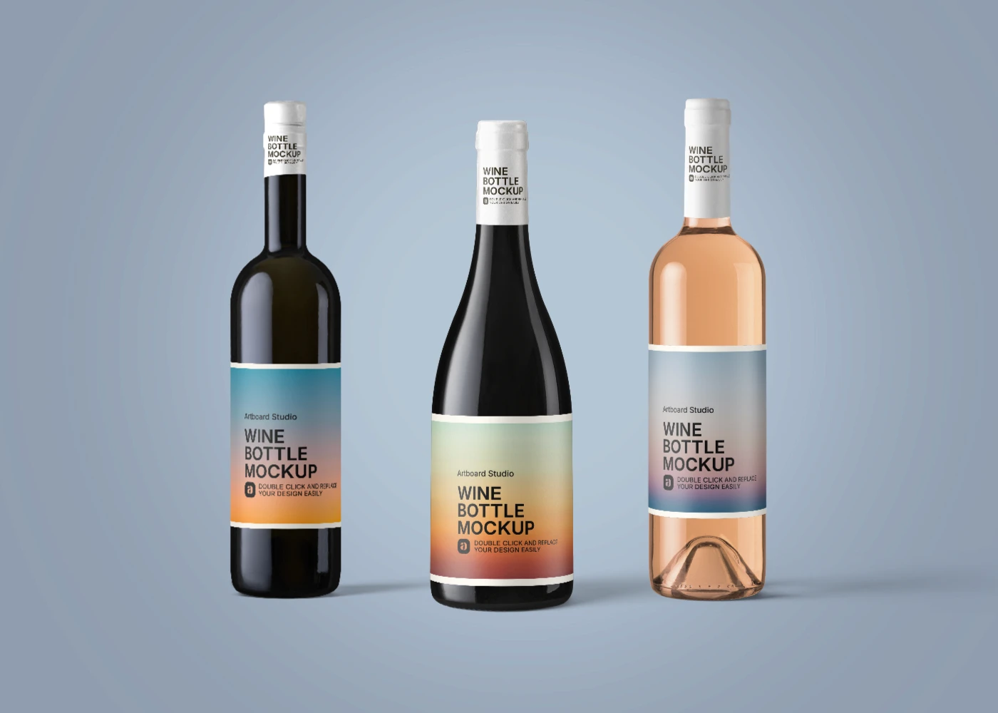 Wine bottle mockup