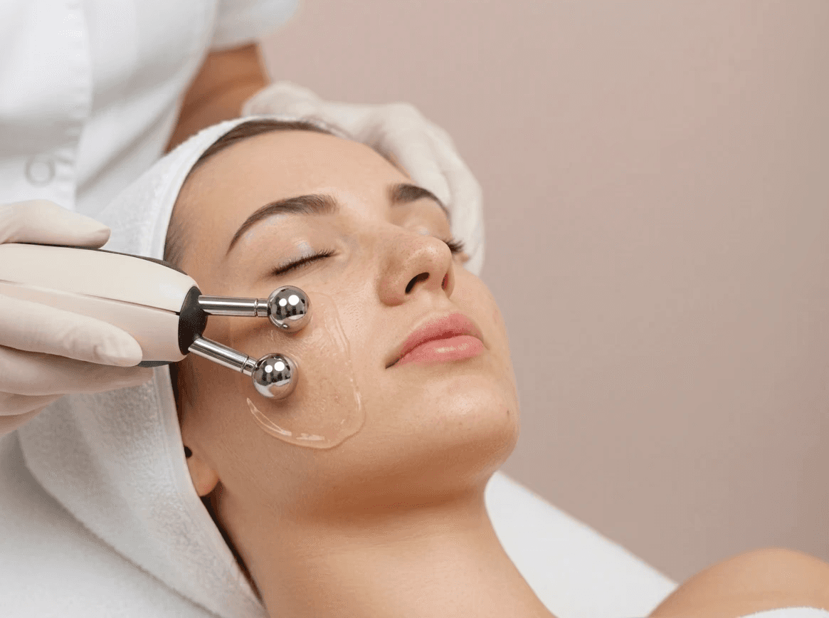 Elektromiostimulācijas procedūra sejas ādas tonusa uzlabošanai