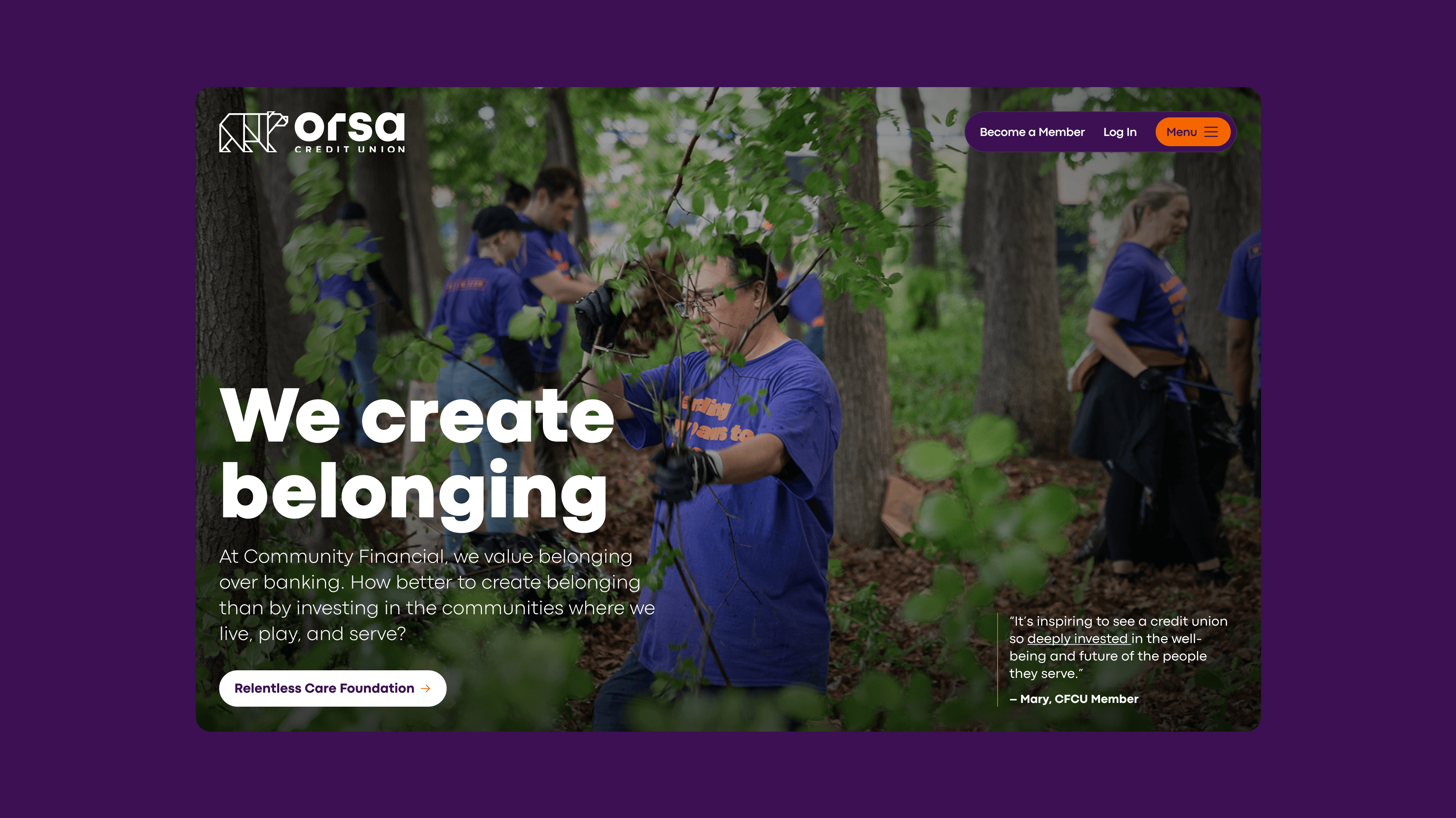 ORSA Credit Union Homepage by DEEO