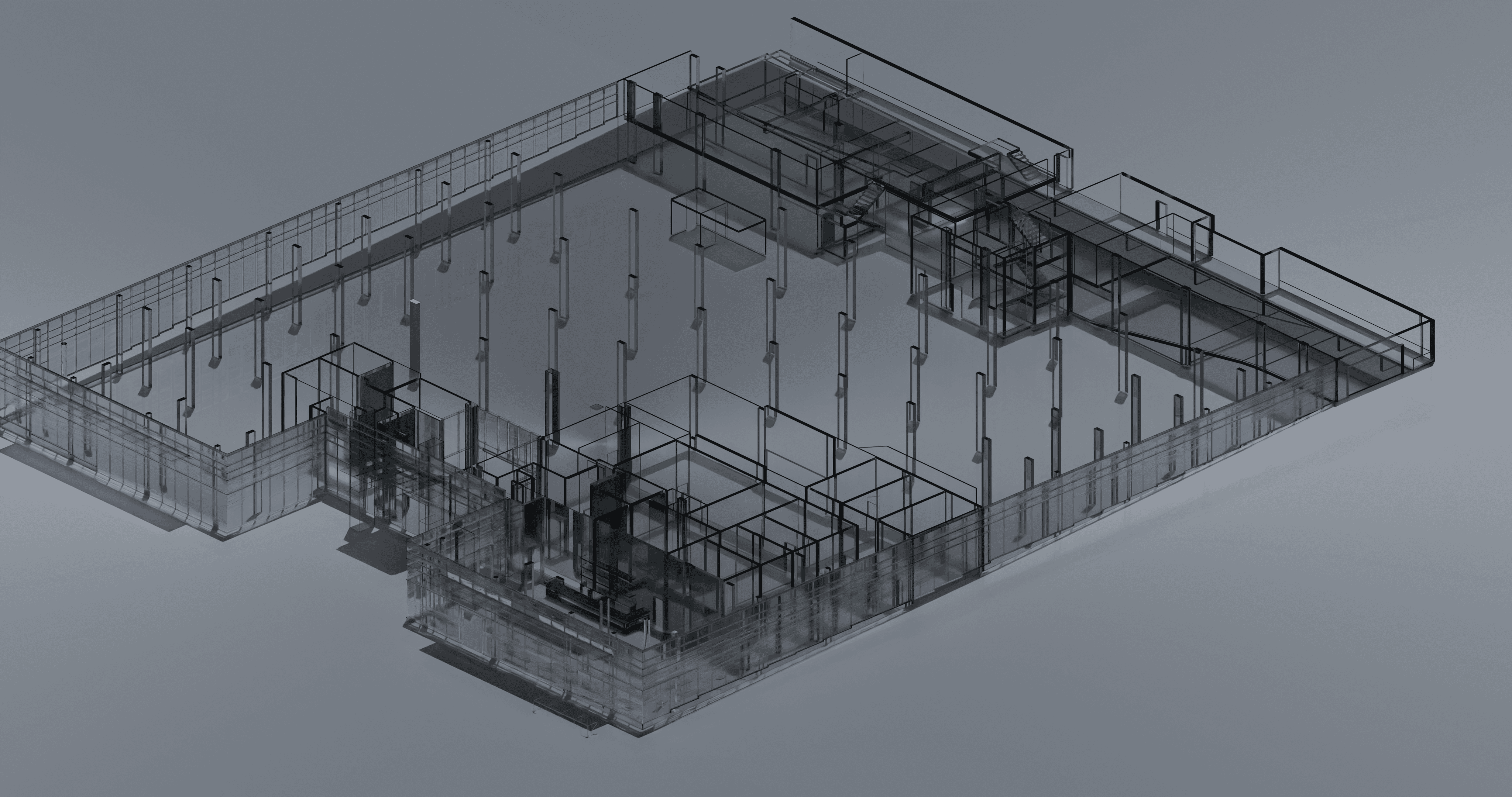 3D Illustraton of renewable microgrid center