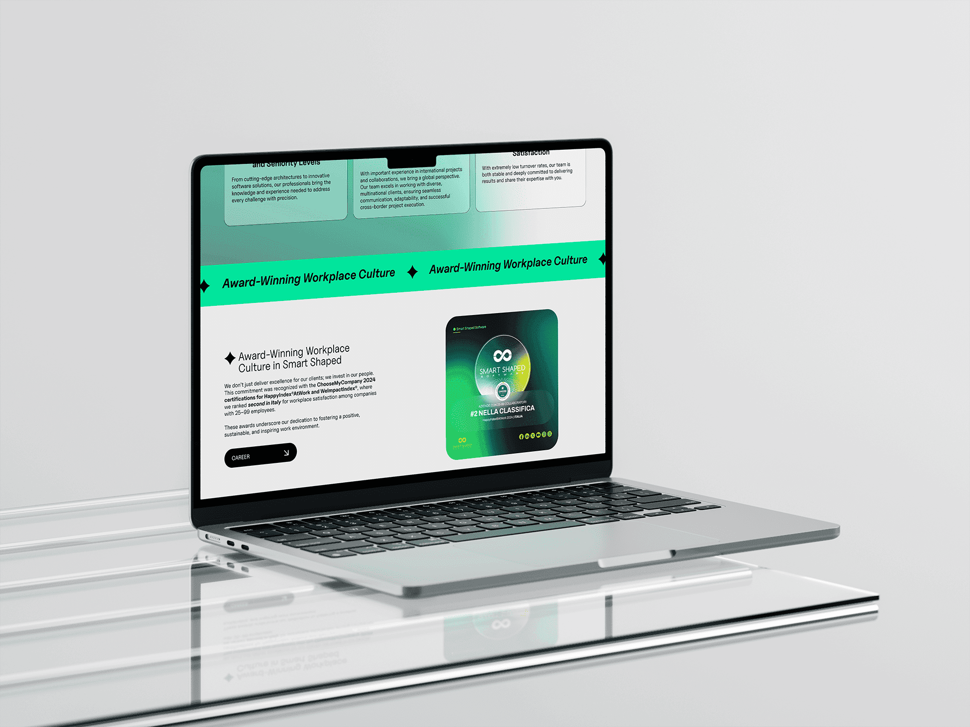 Screenshot Pagina Chi Siamo del sito Smart Shaped