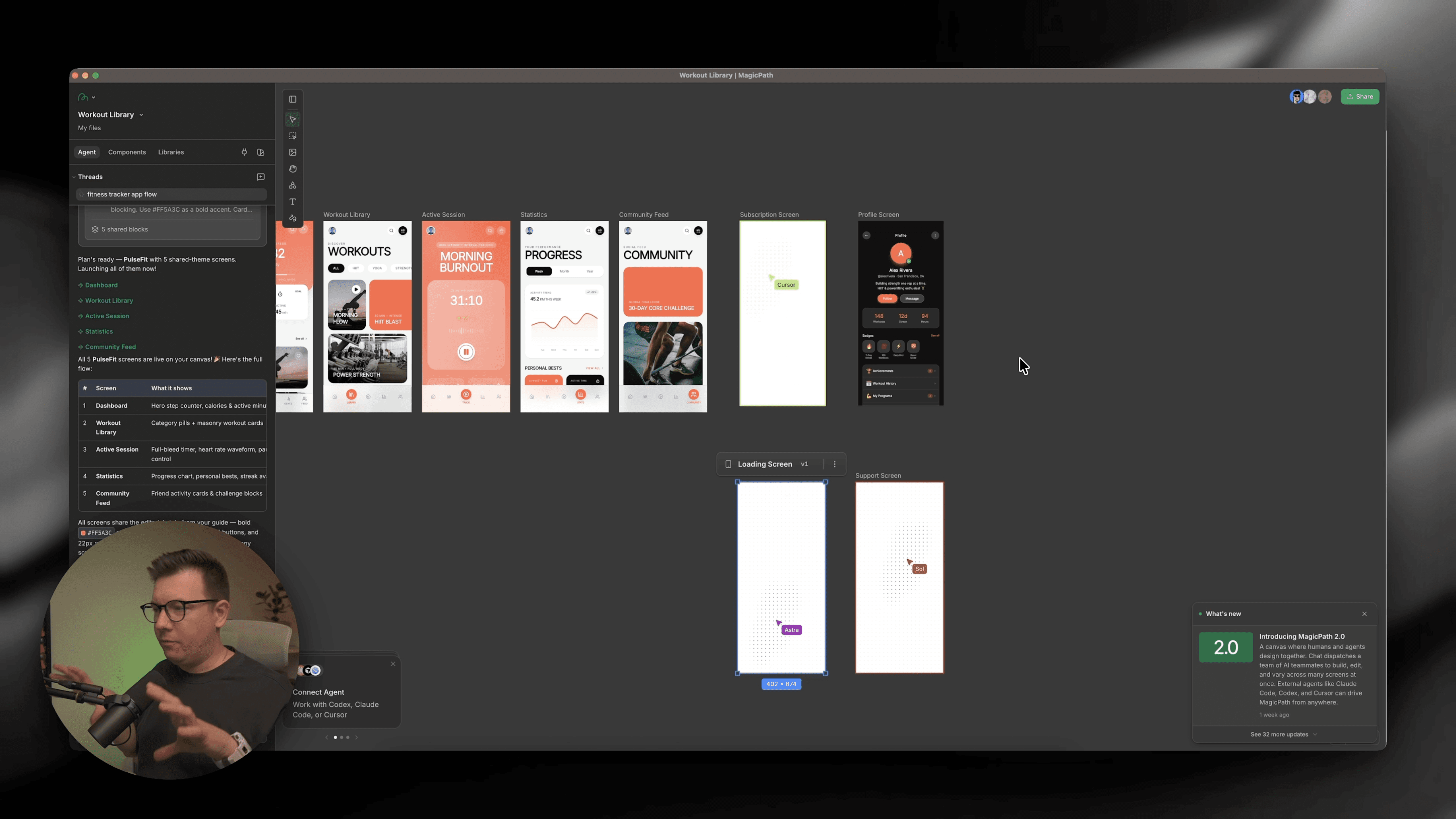MagicPath 2.0 lets you connect external AI agents — like Cursor or Claude Code