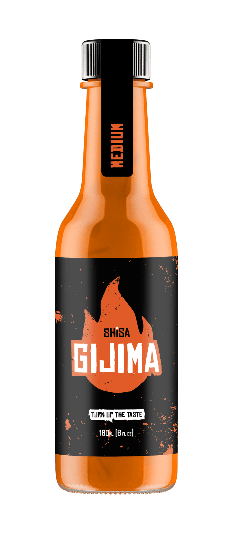 Orange hot sauce for a Swazi hot sauce brand named Shisa