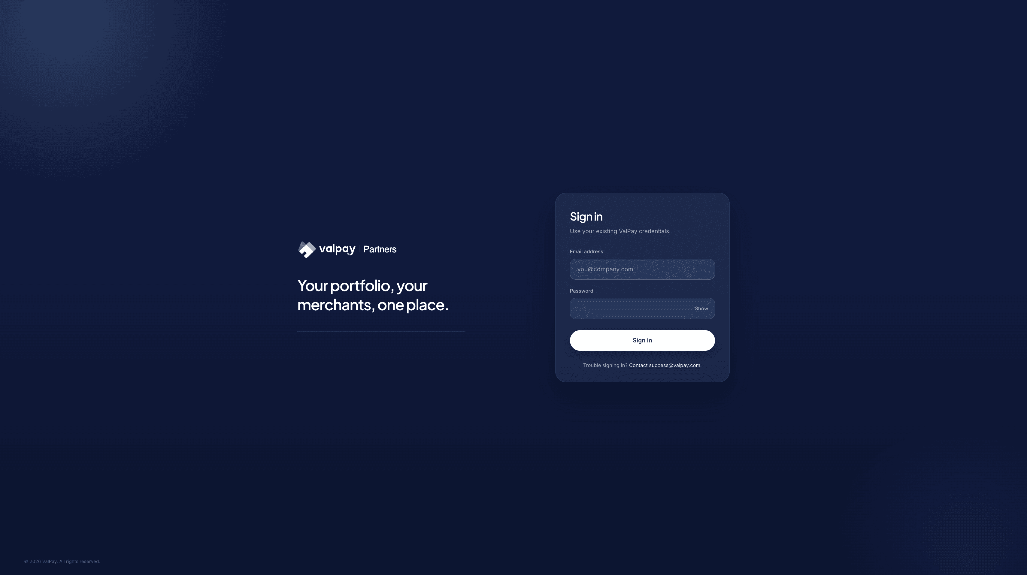 ValPay Partner Portal: product screenshot 4