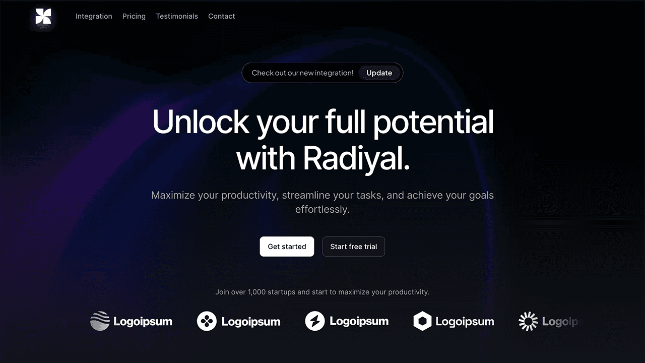 Radiyal Framer template