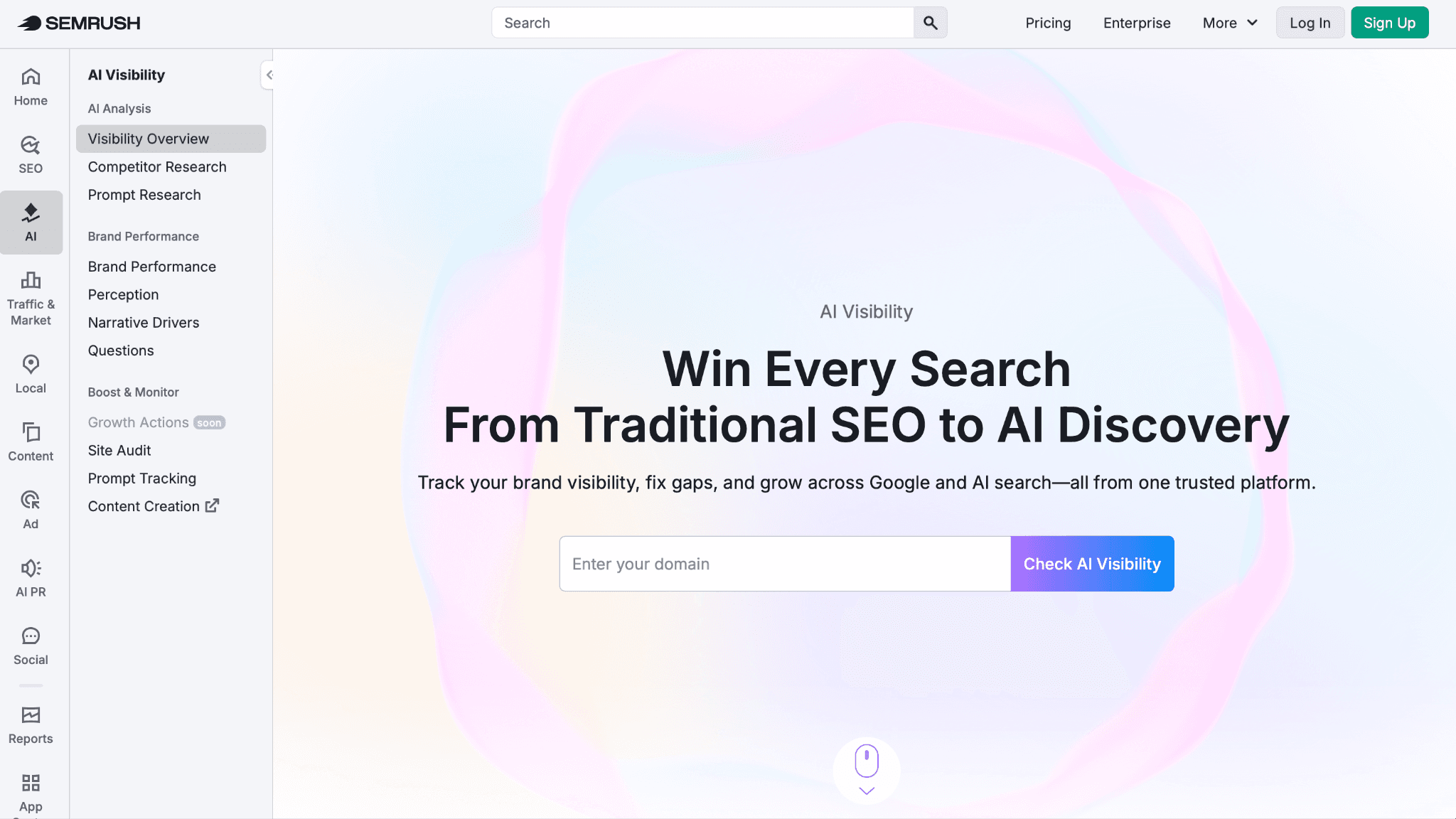 semrush home page