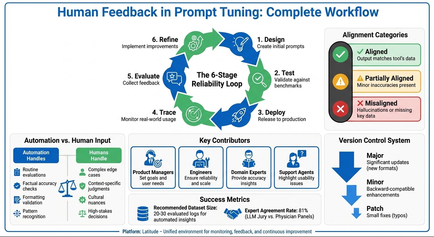 Human Feedback in AI Prompt Tuning: 6-Stage Workflow and Best Practices