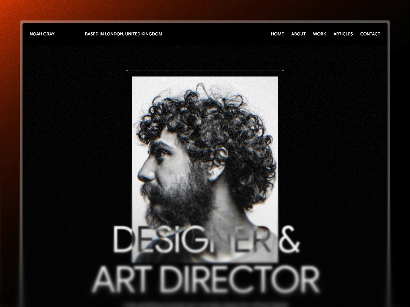 NoahGray+ — 高级暗黑现代作品集网站设计灵感