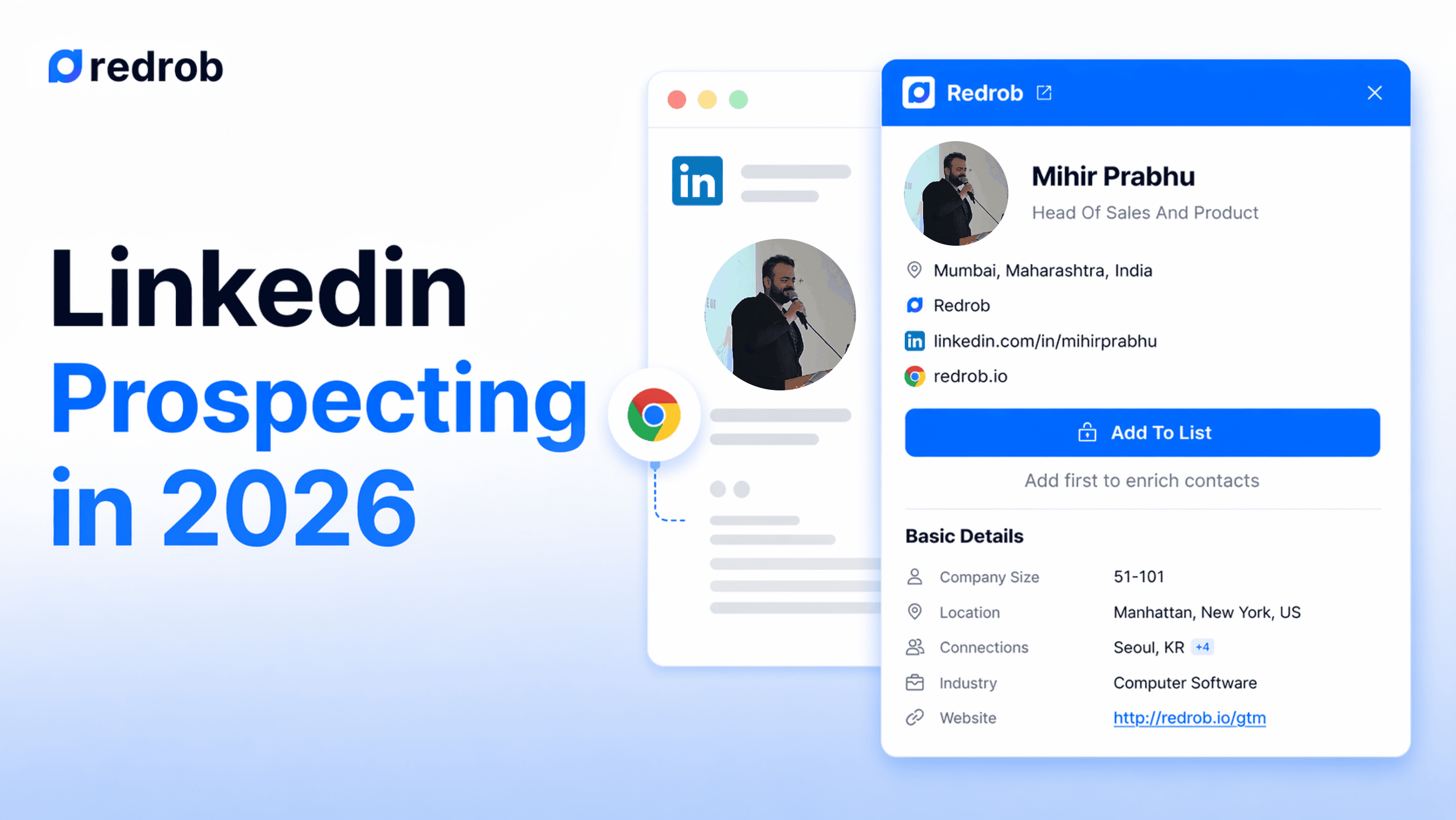 LinkedIn prospecting 2026 : Redrob 