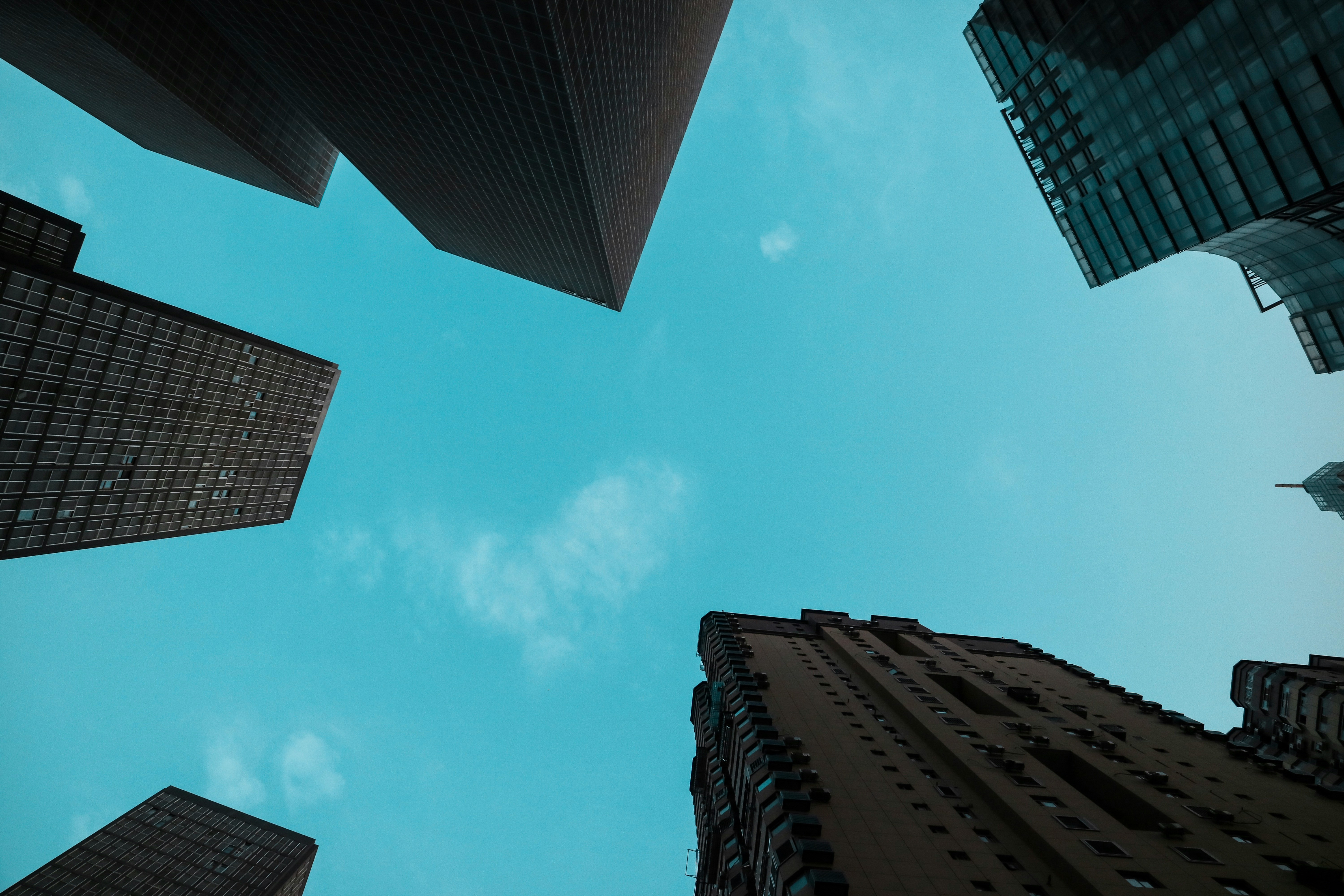 high angle view photography o high rise buildings