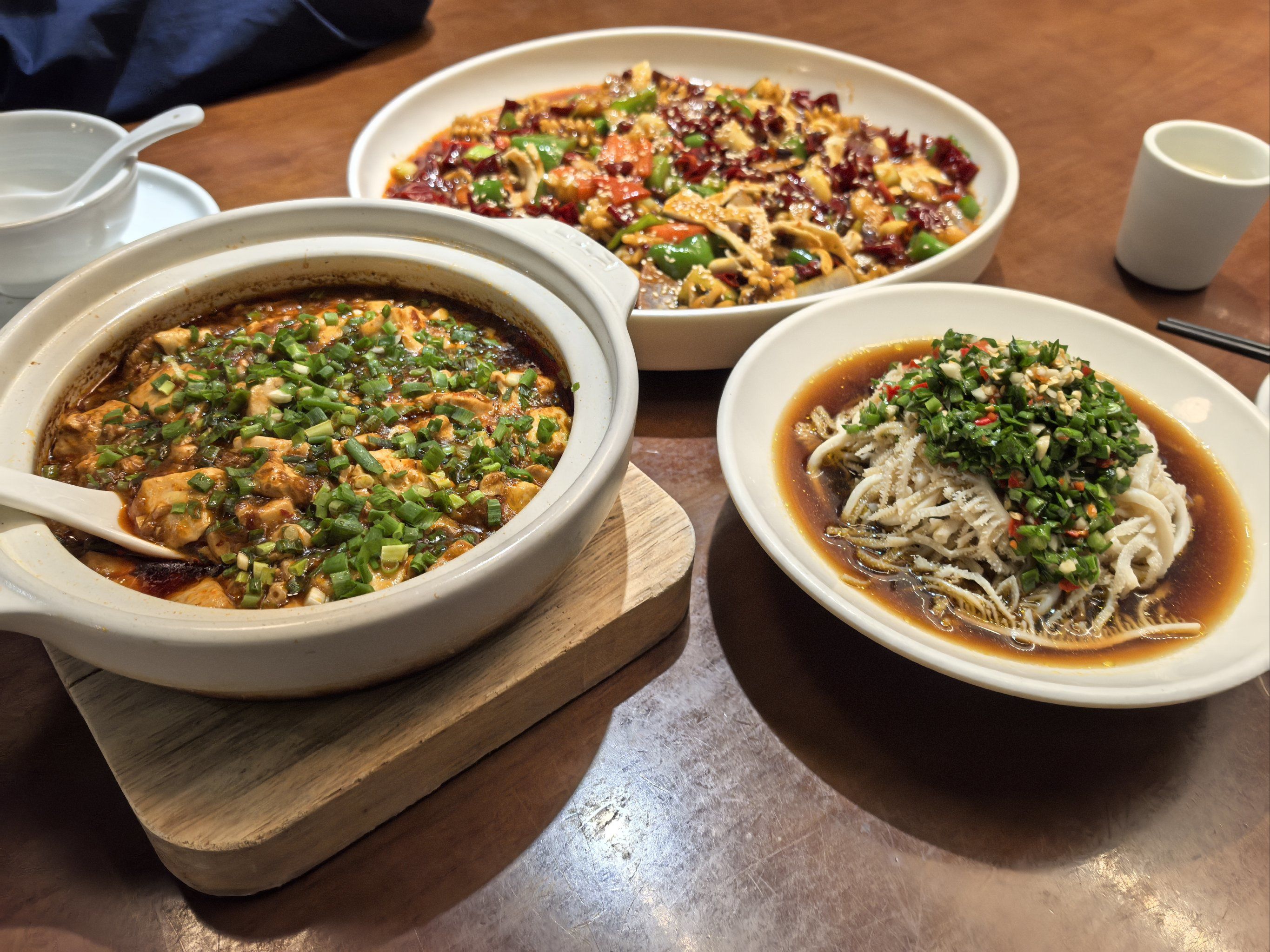 Authentic local Sichuan food and dishes in a Chengdu restaurant