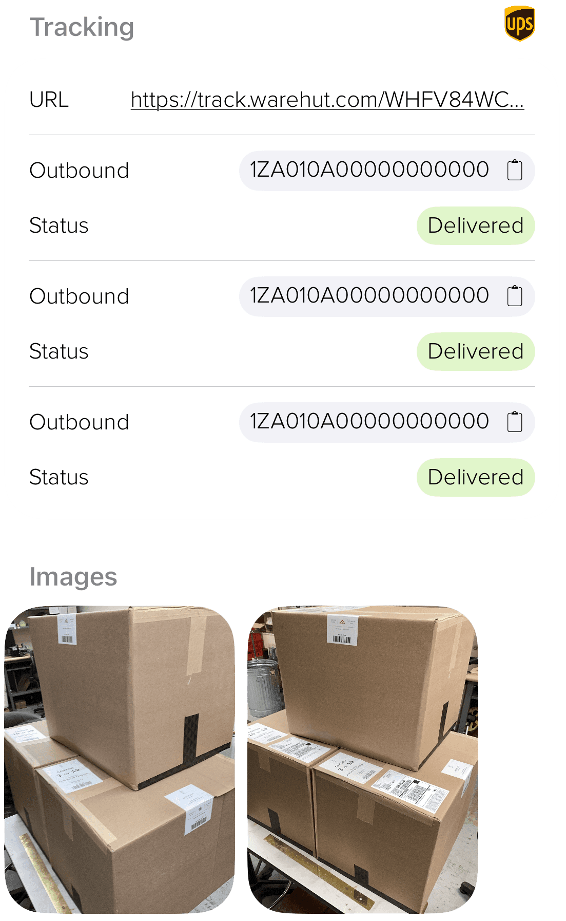 Warehut app screenshot