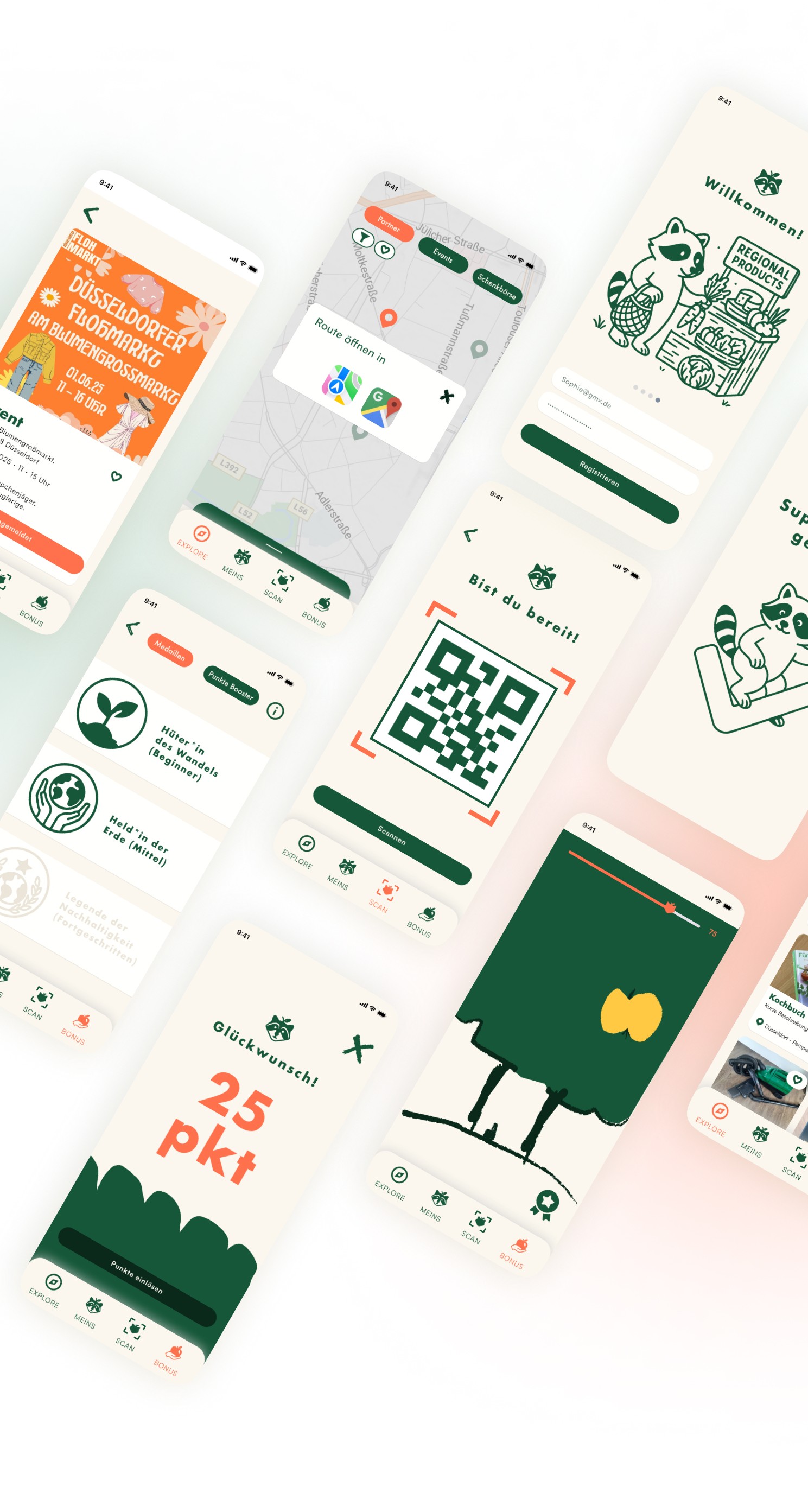 Entwicklung einer App, die Menschen unterstützt und motiviert, nachhaltiger in ihrer Nachbarschaft zu leben.